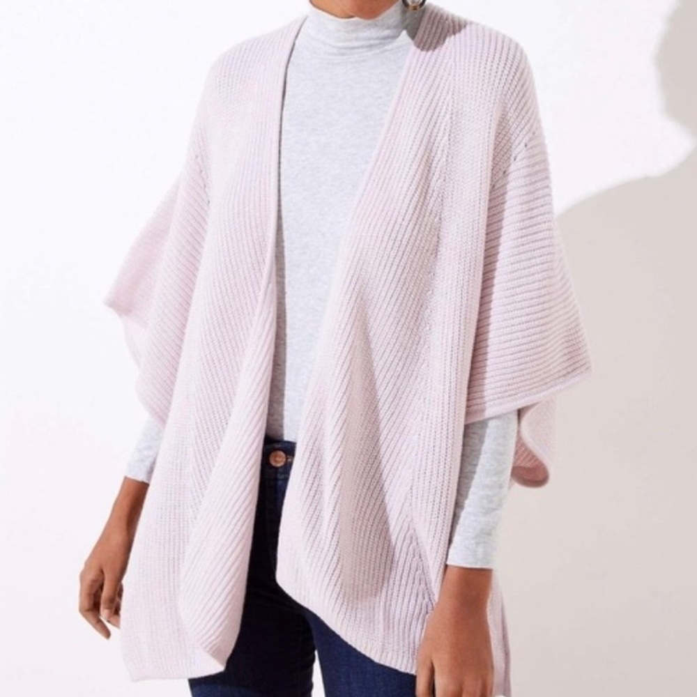 Final Sale 🔥 No More Low offers LOFT Pointelle Ribbed Wrap M/L